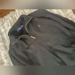 Polo by Ralph Lauren Black and Purple Zip-Up Sweater
Men’s polo estate rib